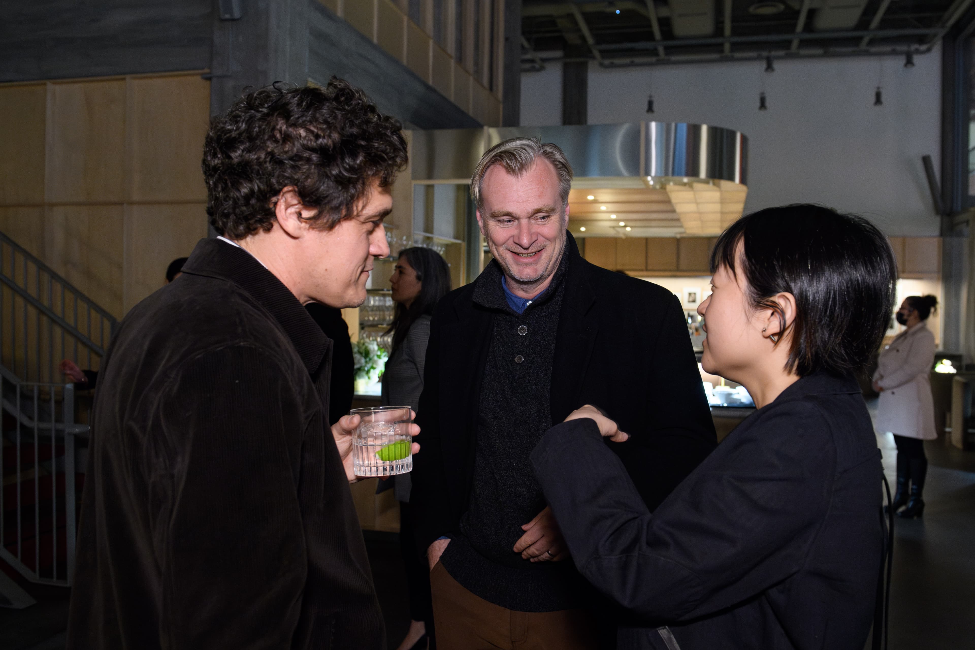 Jerusha (not pictured) with Phil Lord and Christopher Nolan