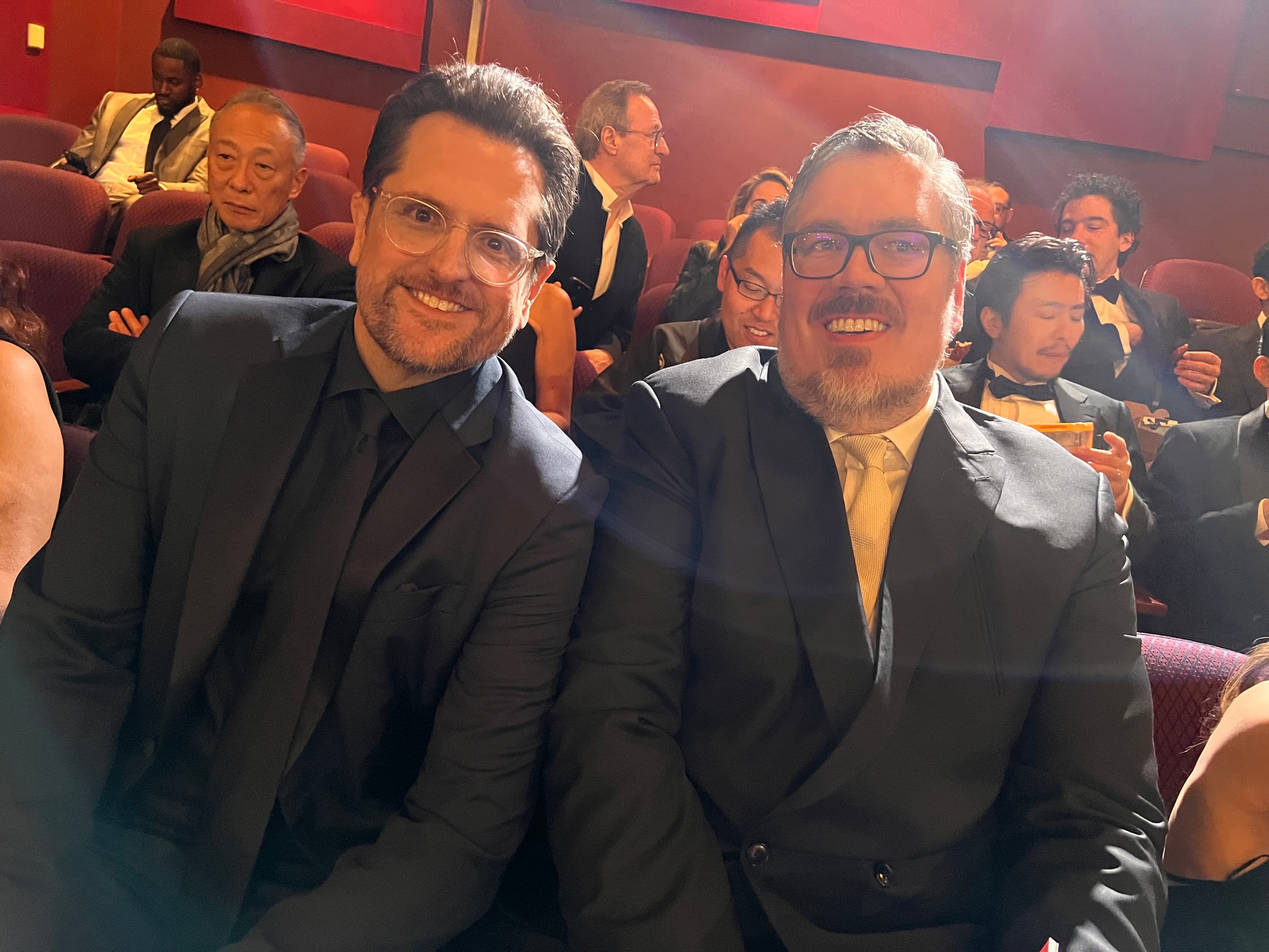 Writers Chris Bowman and Hubbel Palmer at the Oscars