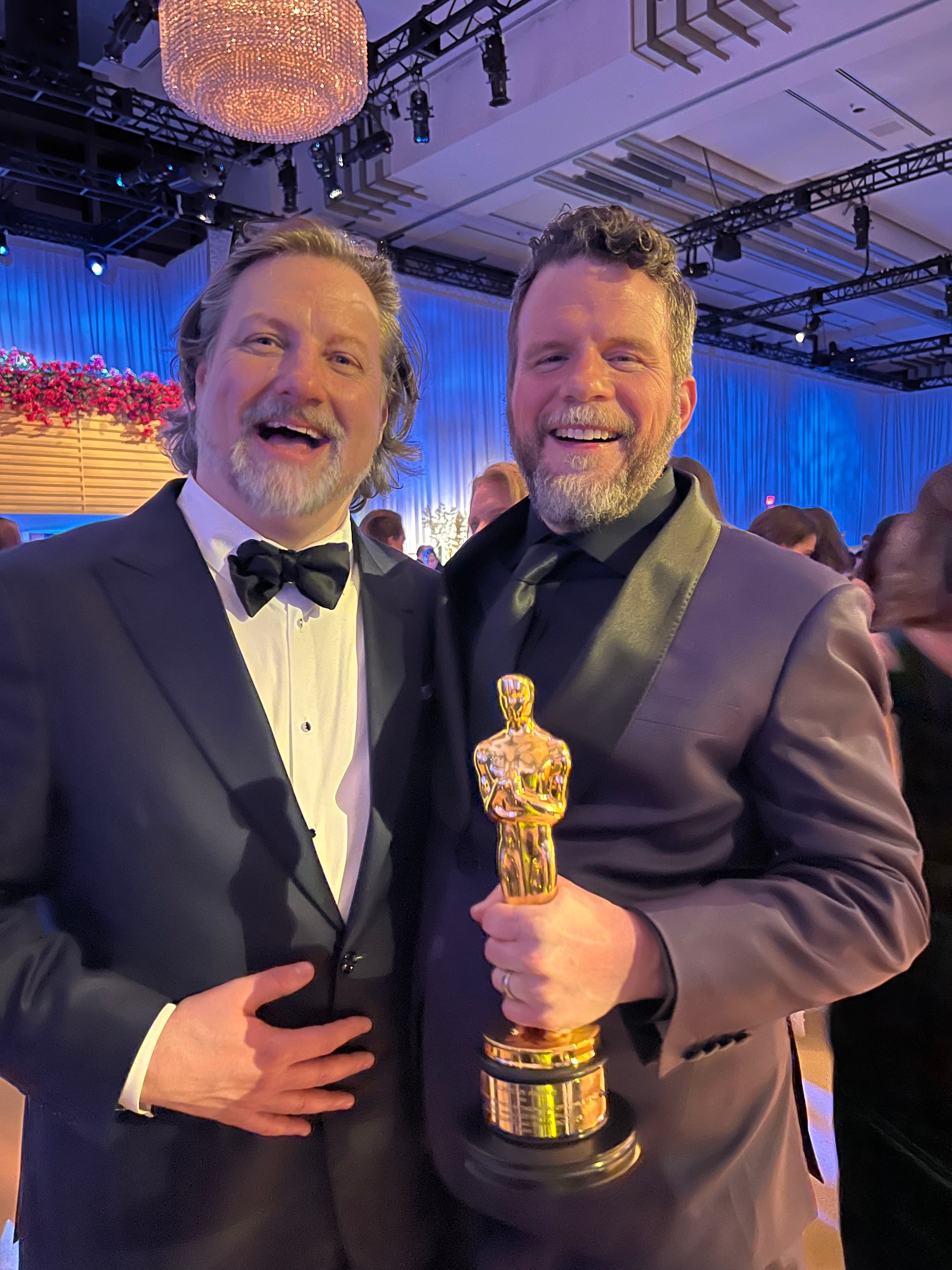 Producer Miles David Romney with Oscar-winner Dave Mullins